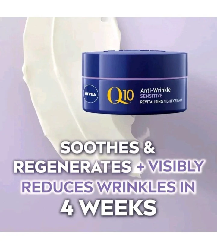 NIVEA Q10 Sensitive Anti-Wrinkle Creams – Day + Night Skincare Set, Brand New - Image 3