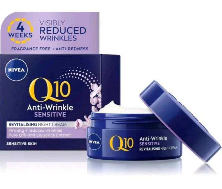 NIVEA Q10 Sensitive Anti-Wrinkle Creams – Day + Night Skincare Set, Brand New - Image 7