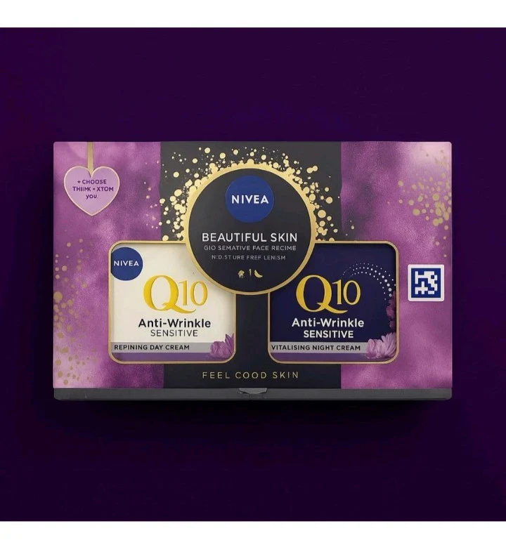 NIVEA Q10 Sensitive Anti-Wrinkle Creams – Day + Night Skincare Set, Brand New - Image 9